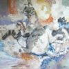 Chats-joueurs-Namy-acrylique-huile-myriam-fischer-weitbruch
