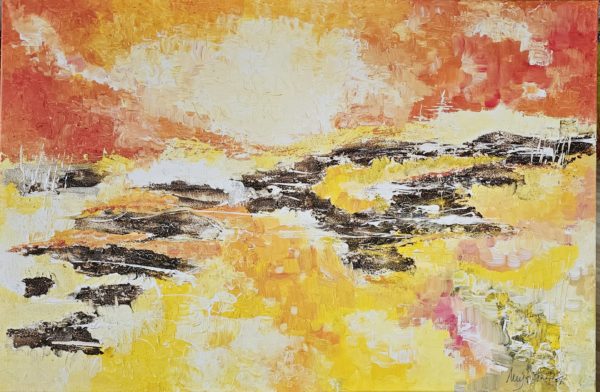 PEINTURE Acrylique-soleil-couchant-120x90-